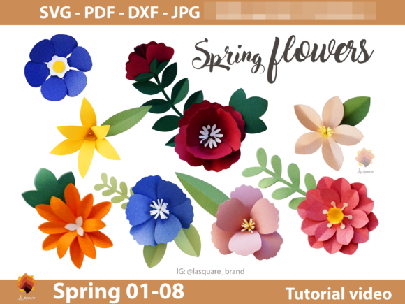 08 Spring Paper Flowers Templates
