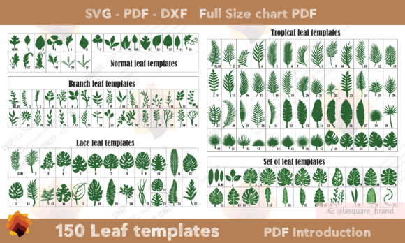 150 Leaf Templates for Creative Projects
