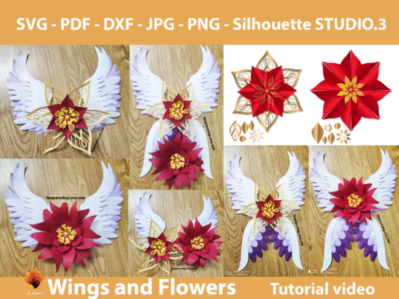 18 Wings 02 Paper Flowers Templates: A Creative Gateway to Handmade Beauty and Mindful Crafting