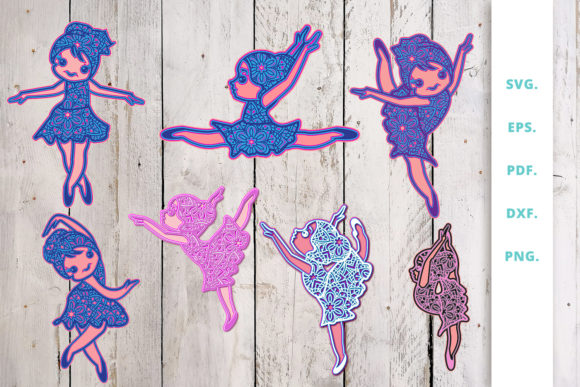 3D Ballerina Out of Mandala Bundle: A Multidimensional Design Asset for Creative and Technical Workflows
