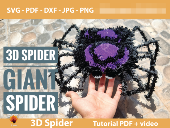 3D Spider and Spider Flowers Templates