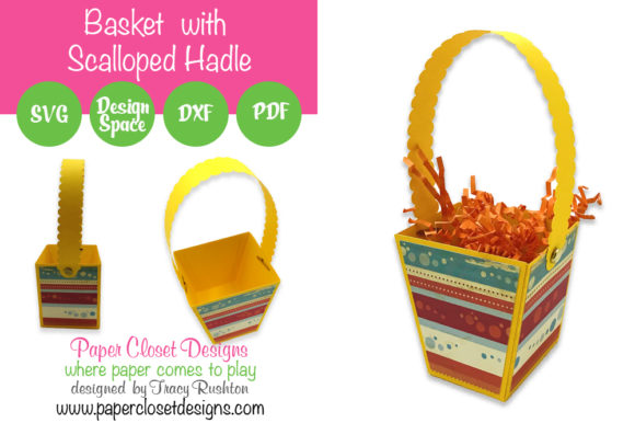 Basket with Scallope Handle
