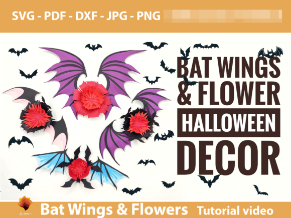 Bat Wings Halloween Flower Template: A Creative Shortcut for Seasonal Design