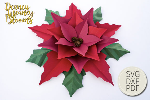 Bring Holiday Cheer to Life with the Paper Poinsettia Template 1