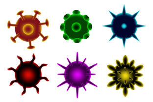 Corona Virus 3D Realistic Vector Set