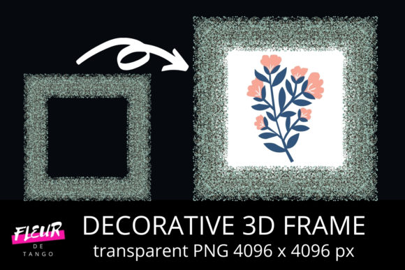 Decorative 3D Square Frame Clipart V.11: When Precision, Style, and Scalability Matter
