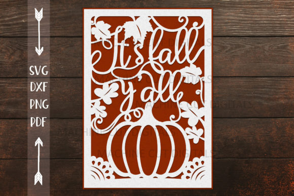 Fall Thanksgiving Card Papercut SVG