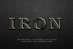 Iron Metal 3D Text Effect Mockup