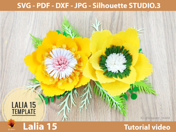 Lalia 15 Giant Paper Flowers Template: A Versatile Craft Resource for Real-World Projects