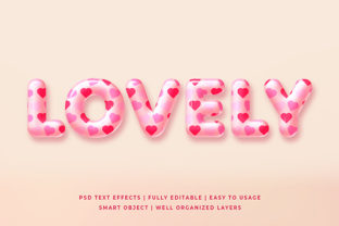 Lovely 3D Text Effect Mockup