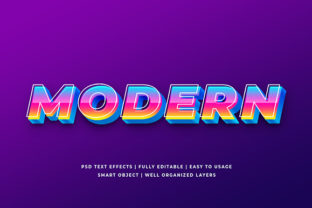 Modern 3D Text Effect Mockup