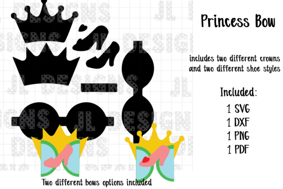 Princess Glass Slipper Bow Template: A Versatile Design Framework for Creative Expression