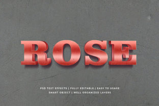 Red Rose 3D Text Effect Mockup: A Strategic Asset for Visual Communication