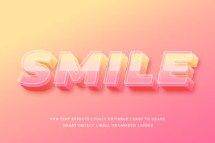 Smile - Peach 3D Text Effect Mockup: When Realism Meets Warmth in Typography Presentation