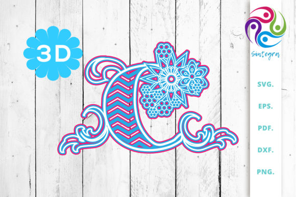 The 3D Multilayer Floral Chevron Letter C: A Convergent Symbol of Intentional Design
