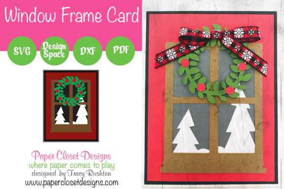 Window Frame Christmas Card: Festive & Functional